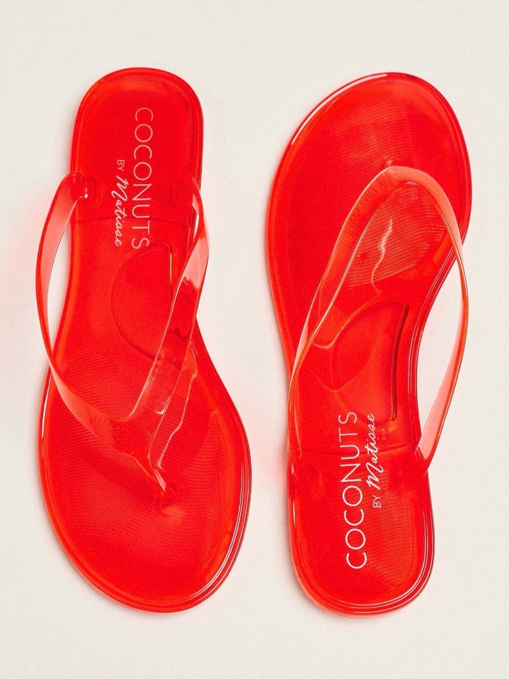 Matisse Olsen Red Jelly Flip-Flop Sandals